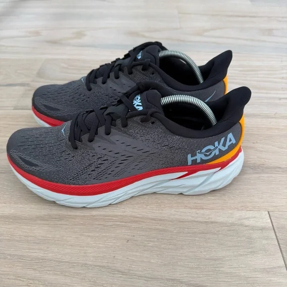 HOKA ONE ONE Men’s Clifton 8 Running Shoes Size 9.5 Anthracite/Castlerock - Picture 3 of 7